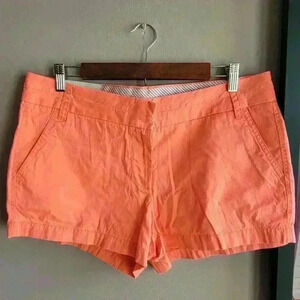 Brand New J Crew Chino Women's Short Size 10 Neon Orange Pockets Cotton